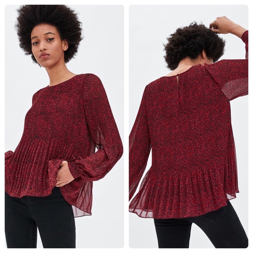 NWT Zara Animal Print blouse